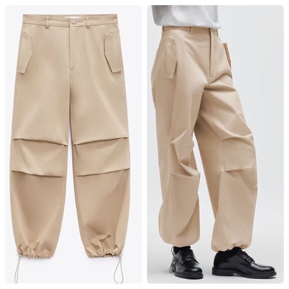 Zara Cargo Parachute Pants - Picture 3 of 9